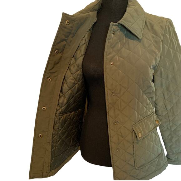 Colebrook Classics Quilted Army Green Jacket Size Small Women's - Picture 3 of 7